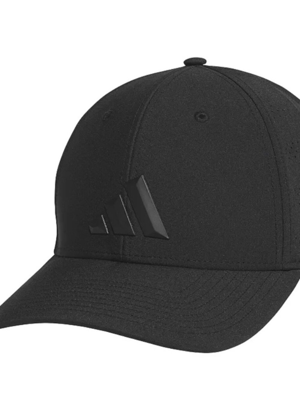 NWT adidas Men's Gameday 5 Stretch Fit Hat Climacool - Black/Black L/XL - NWT - Picture 3 of 10
